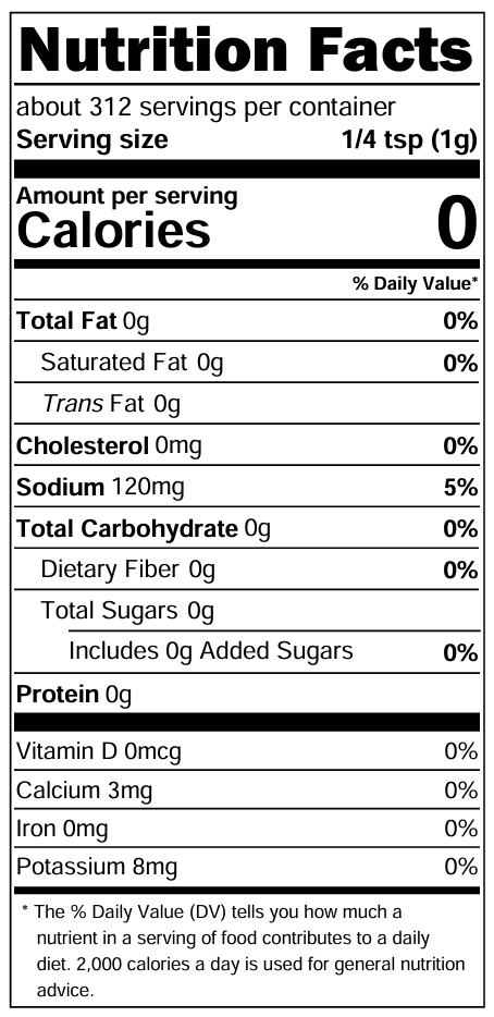 Dirty Bird COARSE Nutrition Facts